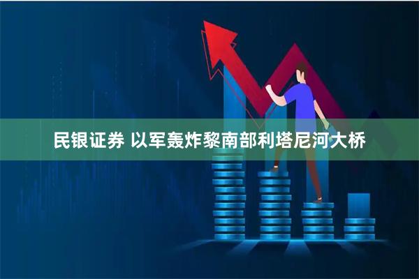 民银证券 以军轰炸黎南部利塔尼河大桥